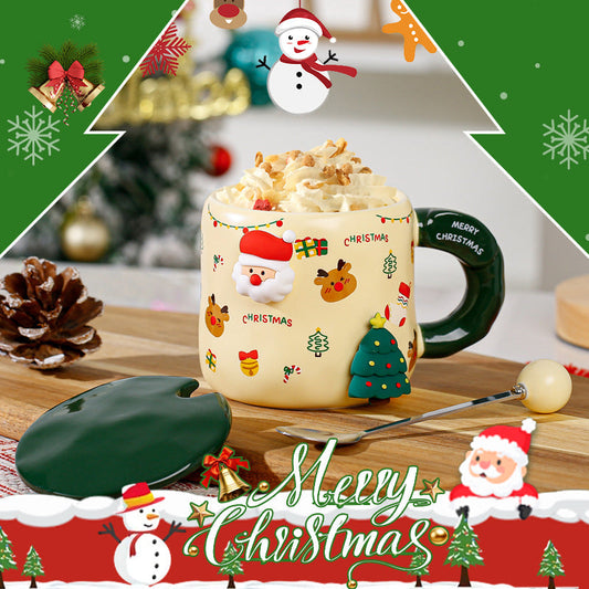 🎄Christmas Promotion 50% OFF🎅✨Christmas Ceramic Mug Set with Magnetic Decor🍎