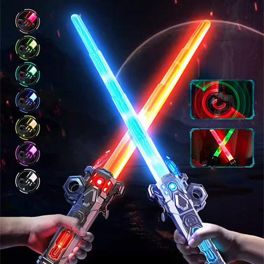 🎅🎄 The perfect Christmas gift!🎁Retractable Light Up Swords Toy with Sound Effects