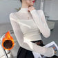 🔥Big Sale 50% OFF🔥Women’s Mock-Neck Mesh Top