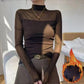 🔥Big Sale 50% OFF🔥Women’s Mock-Neck Mesh Top