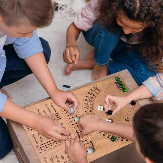 🔥🎁2025 New Year Hot Sale🎁🔥 Wooden Baseball Dice Board Game