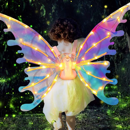 🔥🎁2025 New Year Hot Sale🎁🔥Rechargeable Electric Fairy Wings with LED Lights and Music🧚‍♀️