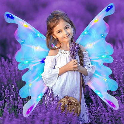 🔥🎁2025 New Year Hot Sale🎁🔥Rechargeable Electric Fairy Wings with LED Lights and Music🧚‍♀️