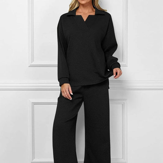 🔥Big Sale 50% OFF🔥Women’s 2-Piece V-Neck Lounge Set with Pockets