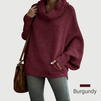 🔥Big Sale 50% OFF🔥Women's Batwing Cowl Neck Sweater with Pockets