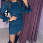 🔥2025 NEW SALES - 50% OFF🔥Long Sleeve Mesh Dress with Round Neck