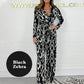 🔥2025 NEW SALES - 50% OFF🔥V-Neck Long Sleeve Leopard Zebra Jumpsuit