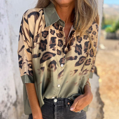 🔥2025 NEW SALES - 50% OFF🔥Women's Leopard Print Button Down Shirt