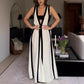 ✨New products on offer ✨Women's Sexy V-Neck Color Clash Sleeveless Dresses