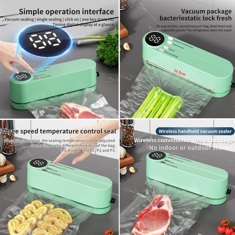 🔥Vente à chaud - 49 % de réduction🔥Machine portable de film d'emballage de conservation des aliments sous vide