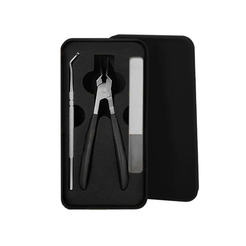 🔥Soins des ongles professionnels💕 Set de 3 pièces de coupe-ongles à bord incliné 25° anti-éclaboussures