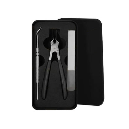 🔥Soins des ongles professionnels💕 Set de 3 pièces de coupe-ongles à bord incliné 25° anti-éclaboussures