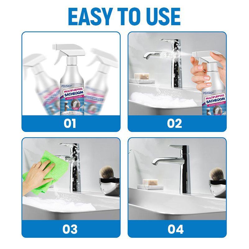 📢✨ACHETEZ 3 ET OBTENEZ 2 GRATUITS 💥Pousbo® Mousse nettoyante multi-usages pour salles de bains
