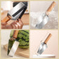 🔥 50% RABATT! 🔪 Multifunktionales Obstmesser aus Edelstahl – Wassermelone, Melone, Apfel, Sichere Schneidetechnik 🍈