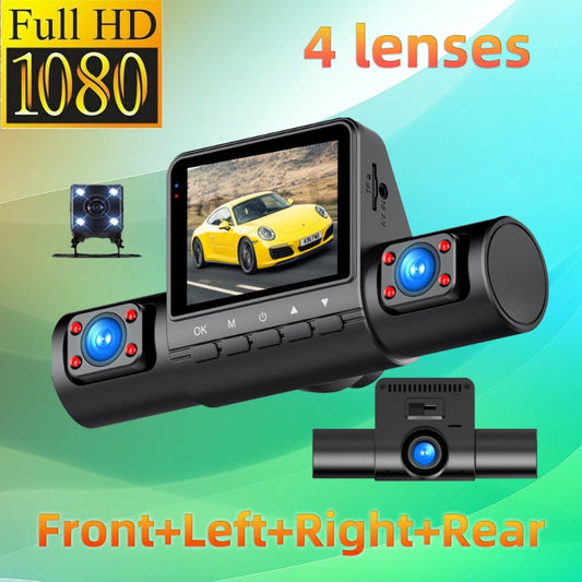 🚗 Caméra de voiture 4K 4 canaux | Vision nocturne 1080P 🌙| Surveillance du stationnement et des collisions 🛡️ ✅ 📹 - Images claires de jour comme de nuit ✅ Protection à 360° 🔄