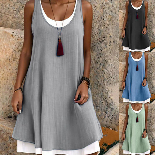 ✨Neu! Sommerliches Layering-Kleid ohne Träger - 🔥