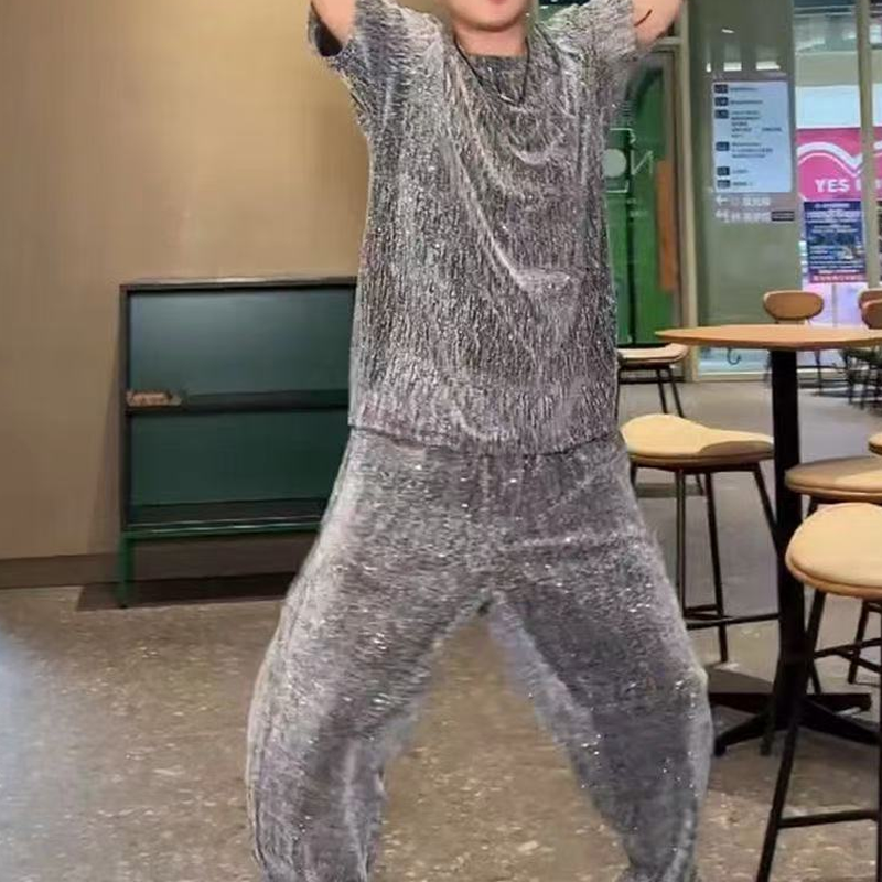 ⏳Spécial à durée limitée⏰Ensemble 2 pièces pour homme : haut à manches courtes et pantalon à jambes larges