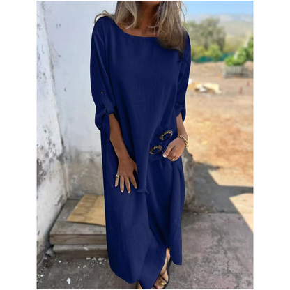 🌸Offres spéciales printemps🌸 Robe irrégulière et pantalon ample pour femme (ensemble 2 pièces)