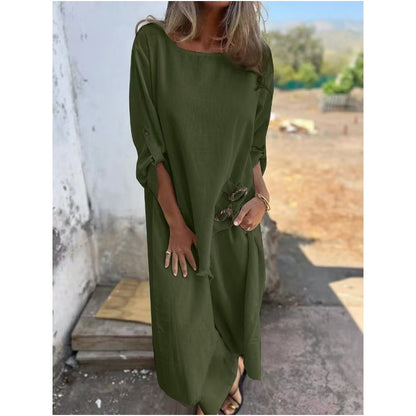 🌸Offres spéciales printemps🌸 Robe irrégulière et pantalon ample pour femme (ensemble 2 pièces)