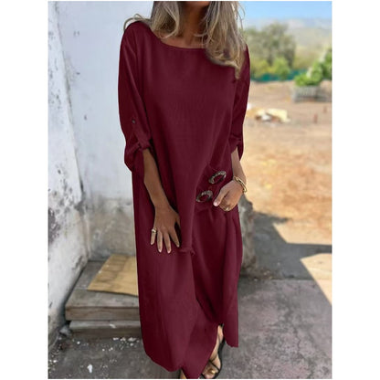 🌸Offres spéciales printemps🌸 Robe irrégulière et pantalon ample pour femme (ensemble 2 pièces)