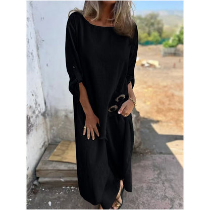 🌸Offres spéciales printemps🌸 Robe irrégulière et pantalon ample pour femme (ensemble 2 pièces)
