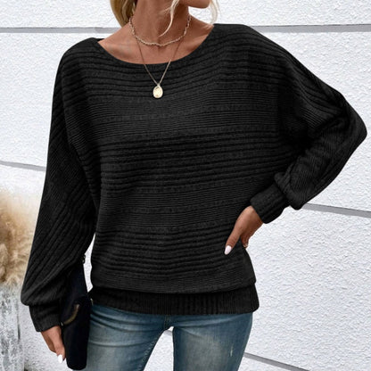 🌹Soldes d'automne - 49 % de réduction🌹Haut rayé à col rond et manches longues