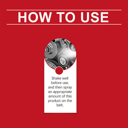 Spray lubrifiant multi-usages anti-bruit pour courroies de voiture