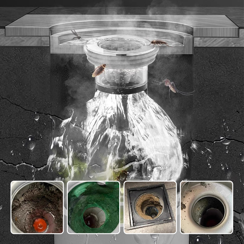 Siphon de sol rond allongé pour salle de bain