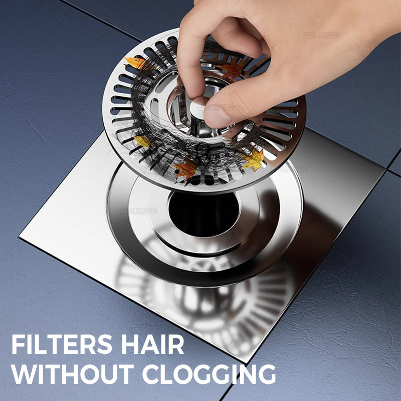 Siphon de sol rond allongé pour salle de bain