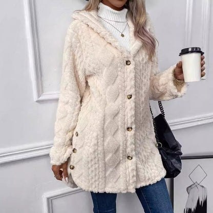(livraison gratuite) Veste à capuche chaude pour femmes
