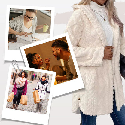 (livraison gratuite) Veste à capuche chaude pour femmes
