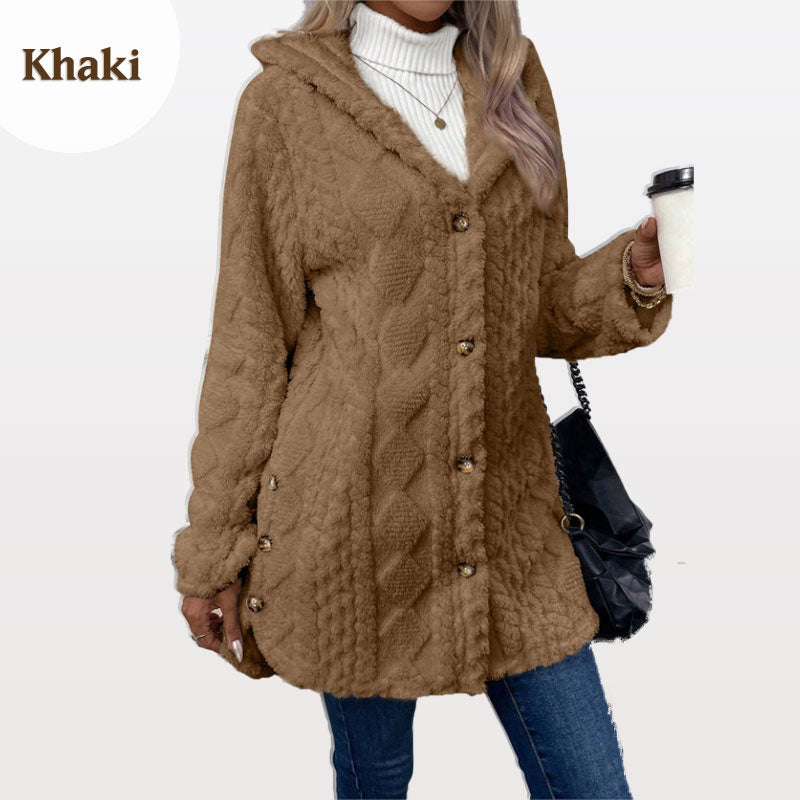 (livraison gratuite) Veste à capuche chaude pour femmes
