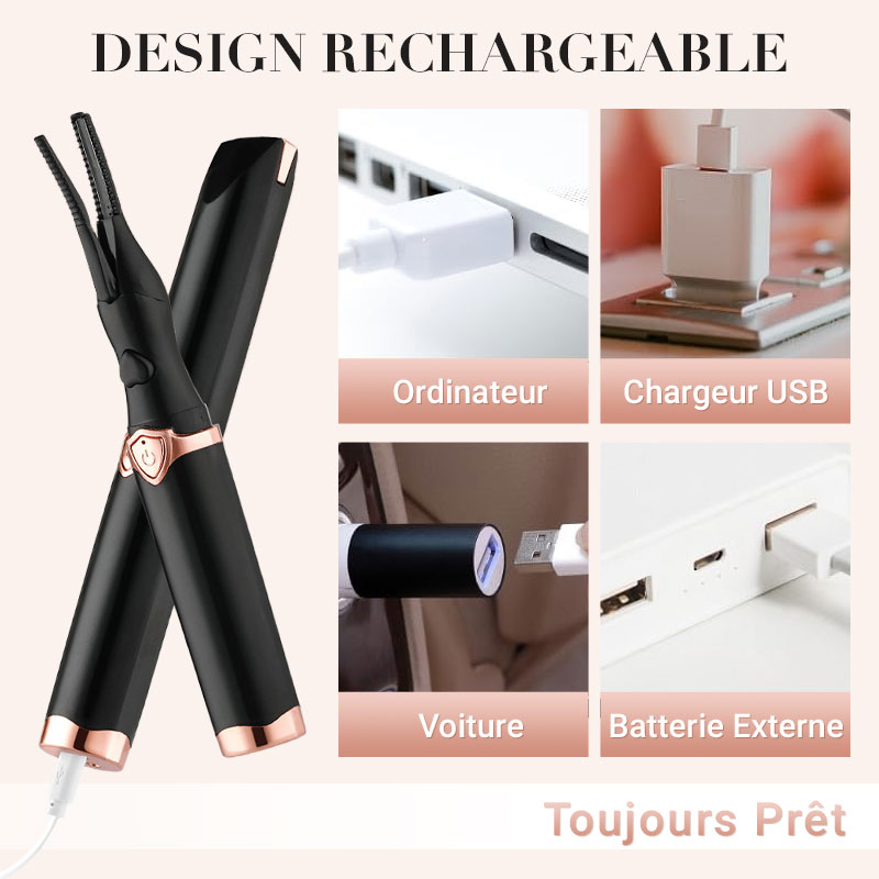 💥Vente du dernier jour 50% de réduction💥Recourbe-cils thermique électrique✨ Clignez des yeux et éblouissez ! 👁️