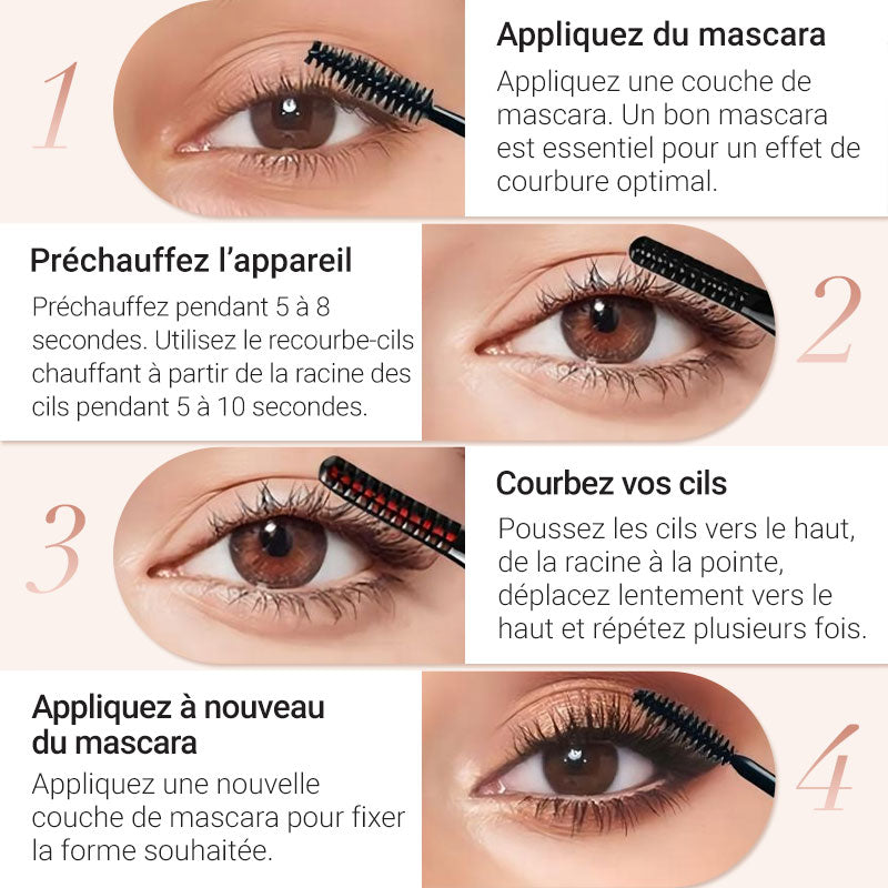 💥Vente du dernier jour 50% de réduction💥Recourbe-cils thermique électrique✨ Clignez des yeux et éblouissez ! 👁️