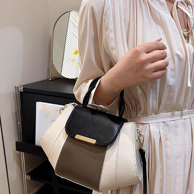 Sac à Main à Blocs de Couleurs Quotidien pour Femme