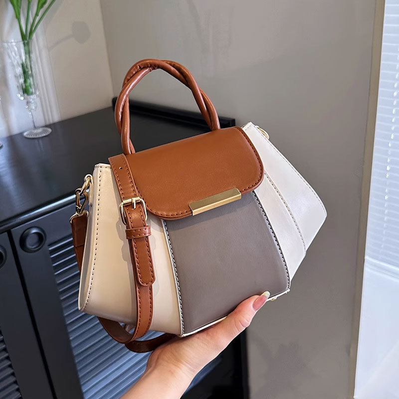 Sac à Main à Blocs de Couleurs Quotidien pour Femme