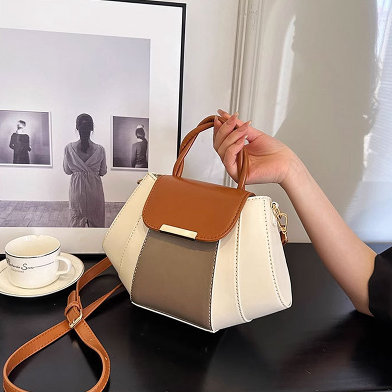 Sac à Main à Blocs de Couleurs Quotidien pour Femme