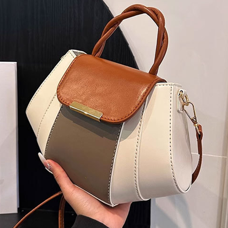 Sac à Main à Blocs de Couleurs Quotidien pour Femme