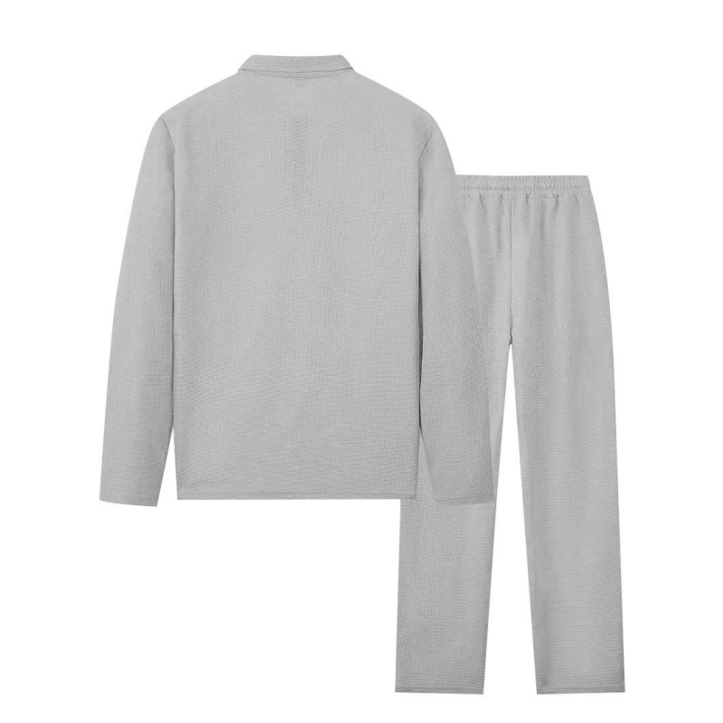 Ensemble pour homme : sweat en maille gaufrée et pantalon droit