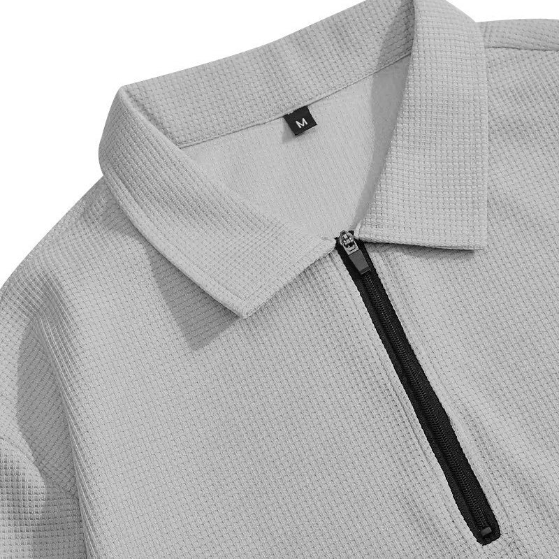 Ensemble pour homme : sweat en maille gaufrée et pantalon droit