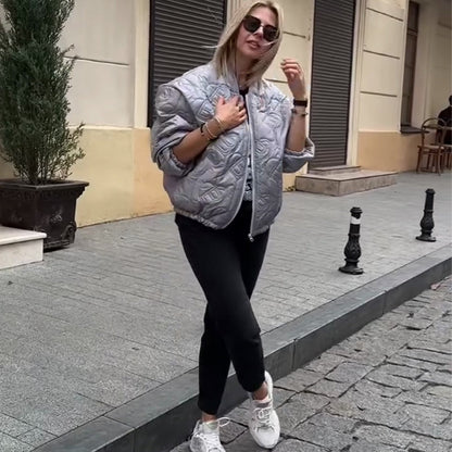 Veste Matelassée Décontractée Oversize pour Femme