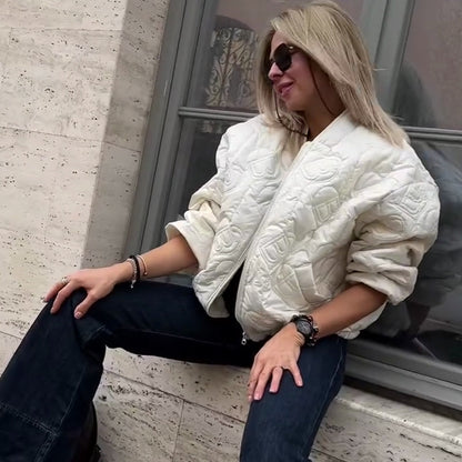 Veste Matelassée Décontractée Oversize pour Femme