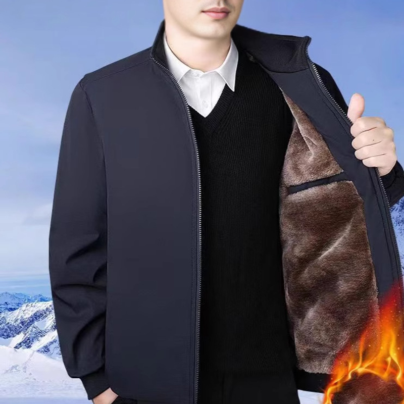 🧥 60% DE RÉDUCTION ! 💨 Veste Homme Zippée Anti-Froissement - Imperméable et Coupe-Vent, Confort Chaud pour Activités Extérieures Hivernales ❄️📦