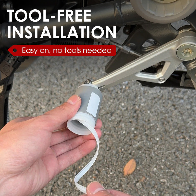 Couvercle de levier de vitesse pour moto — Maintenez-le fermement en place pour éviter tout déplacement.