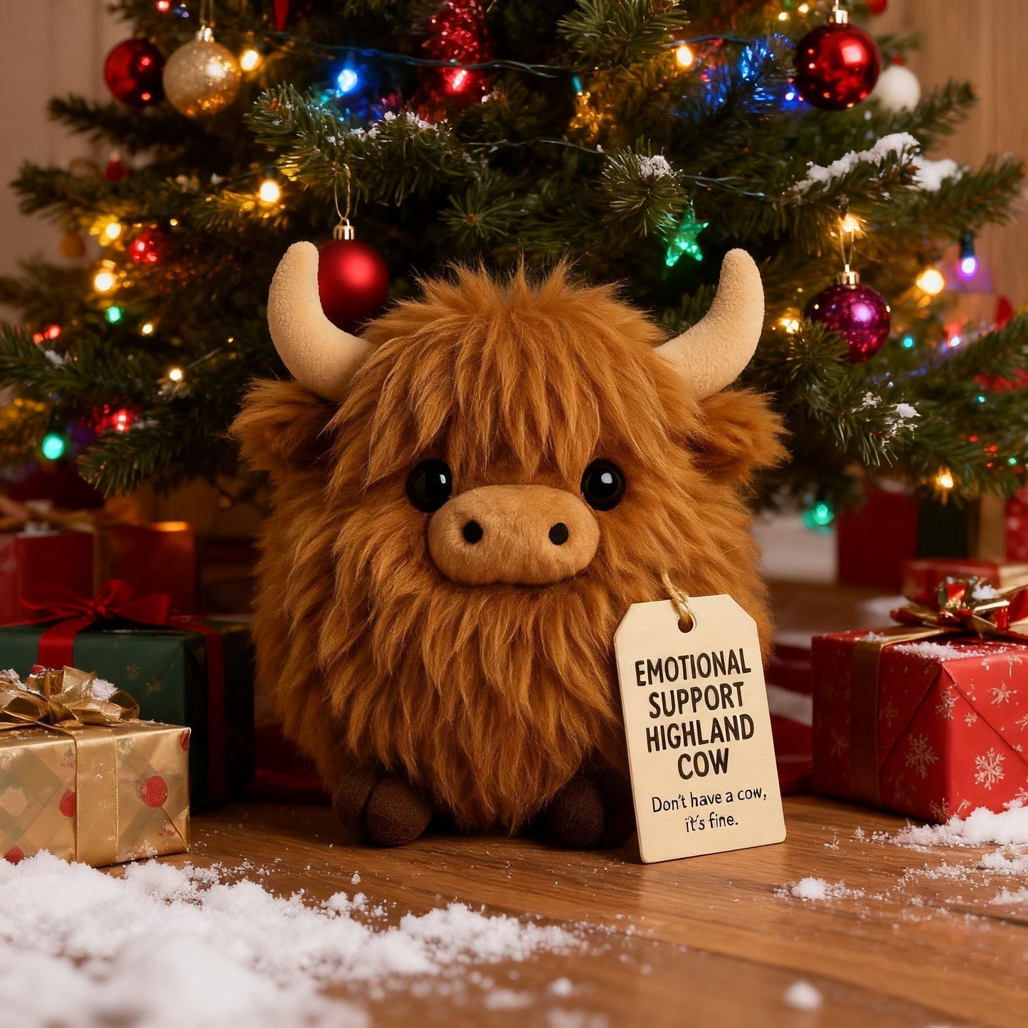 🎅Prévente de Noël 50 % DE RÉDUCTION🎁Peluche vache des Highlands pour soutien émotionnel🎉