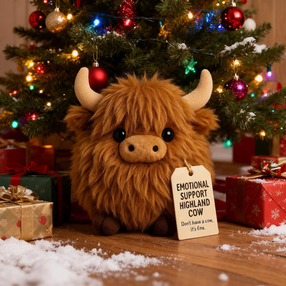 🎅Prévente de Noël 50 % DE RÉDUCTION🎁Peluche vache des Highlands pour soutien émotionnel🎉
