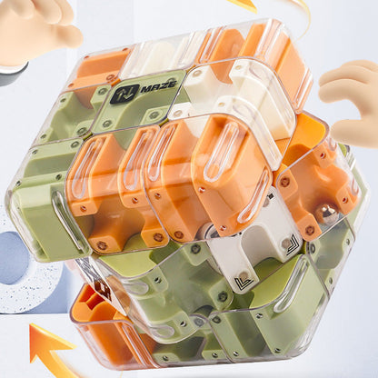 🔥 50% DE RÉDUCTION ! ✨ Cube Labyrinthe 3D à Bille - Double Jeu Éducatif, Développe la Logique Spatiale, Matériau ABS Sécuritaire 🧩⚙️