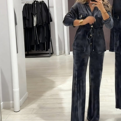 🔥Offres spéciales - Ensemble chaud à boutons pour femme (avec poches)