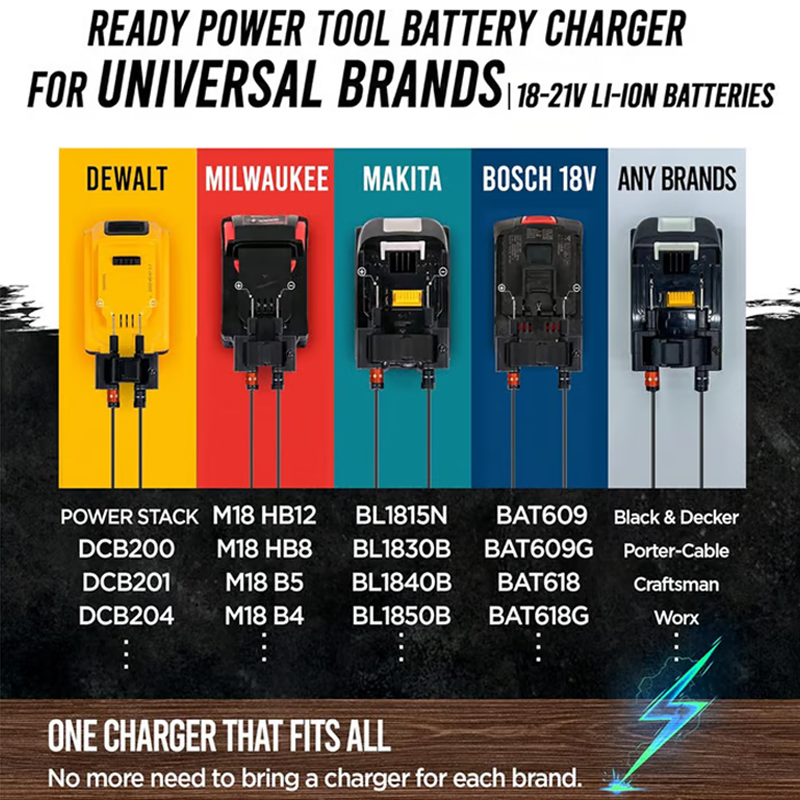 📢📢60 % DE RÉDUCTION !!! ✨Adaptateur universel haute efficacité pour chargeur de batterie au lithium