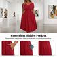 👗🌺 Elegantes Damenkleid mit V-Ausschnitt und gedrehter Vorderseite – 50% RABATT! Figurbetont, fließend & perfekt für festliche Anlässe, Hochzeiten oder Date ✨